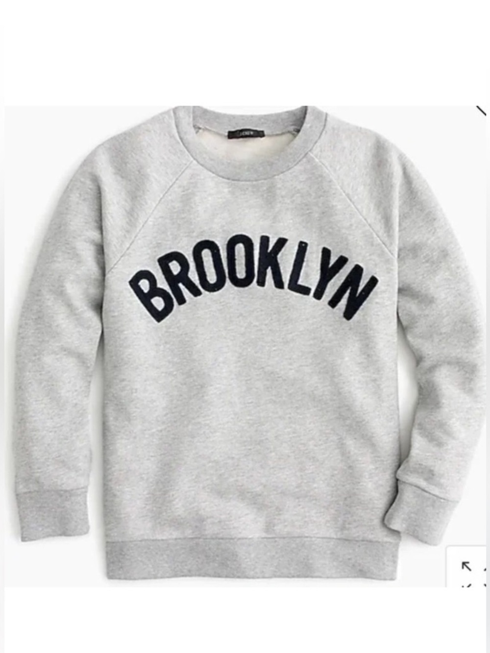 J.Crew Brooklyn Graphic Sweatshirt Gray Crewneck Pullover Size XS